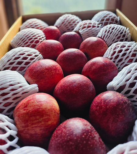 Red Delicious apples packed fresh in an Orchards Box for delivery